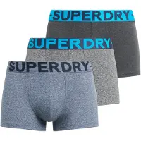 Superdry M3110450b Trunk Boxers 3 Units Gris S Homme