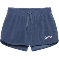 Superdry pour femme. W7110505A Short en éponge Heritage bleu (M), Casuel, Coton