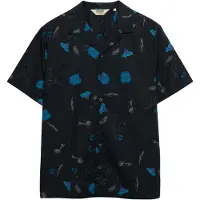 Superdry Cabana Print Short Sleeve Shirt Noir 2XL Homme