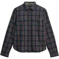 Superdry pour femme. W4010513A Chemise marine Lumberjack (XS), Casuel, Coton, Manche longue