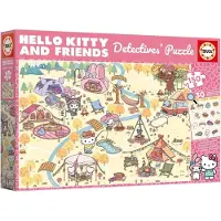 Educa Puzzle Pièces XXL - Detective Puzzle - Hello Kitty &amp; Friends - 150 à 199 pièces