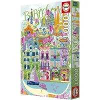 Educa Puzzle Barcelona par Car Pintos - 1000 pièces