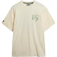 Superdry pour homme. M1012261A Tap Room T-shirt oversize blanc (M), Casuel, Coton, Manche courte