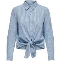 ONLY Chemisier bleu clair / blanc