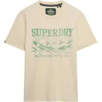 Superdry Retro Outdoor Relaxed Fit Short Sleeve T-shirt Beige S Homme