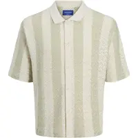Jack & Jones Chemise 'JORTyler' pétrole / blanc cassé