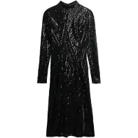 Superdry pour femme. W8012034A Robe ouverte noire (XL), Fête, Polyester, Manche longue