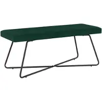 vidaXL banc Uni Vert foncé 110 x 40 x 45 cm Velours