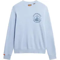 Superdry Homme Sweat ras du cou Monochrome Décontracté Lo-fi Outdoor Bleu Clair Taille: M