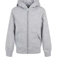 Build Your Brand Organic Basic Full Zip Sweatshirt Gris 134-140 cm Garçon