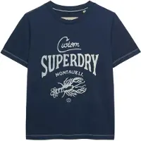 Superdry Femme T-shirt Heritage Hamptons Navy Taille: 36