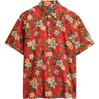 Superdry Hawaiian Print Short Sleeve Shirt Rouge M Homme