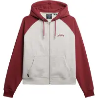 Superdry Veste de survêtement gris clair / rouge