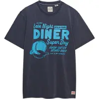 Superdry T-Shirt 'LOCAL BUSINESS' marine / azur