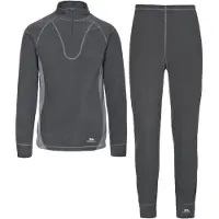 Trespass Thriller Long Sleeve Base Layer Set Gris XS Homme