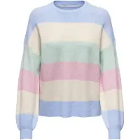 ONLY Pull-over 'Atia' crème / bleu fumé / vert pastel / rose clair