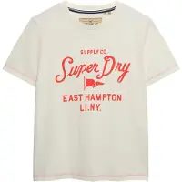 Superdry Heritage Hamptons Short Sleeve T-shirt Beige S Femme