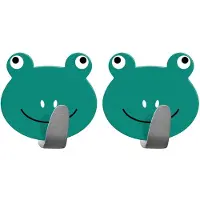 TATKRAFT - Frogs - Crochets Adhésifs Inox Mural Pour Cuisine Et sélle De Bain - Motif Fantaisie En Forme De Grenouilles - Porte Ma
