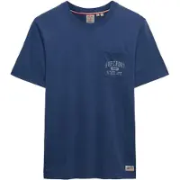 Superdry T-Shirt 'Vintage Prep' beige / bleu