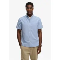 Superdry Preppy Oxford Short Sleeve Shirt Bleu S Homme