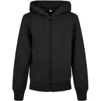 Build Your Brand Organic Basic Full Zip Sweatshirt Noir 110-116 cm Garçon