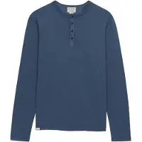 Superdry Slub Grandad Long Sleeve T-shirt Bleu 2XL Homme