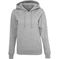 Build Your Brand Heavy Hoodie Gris L Femme
