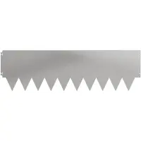 vidaXL Bordure de jardin, 10 pièces, 103 x 30 cm, acier, argenté