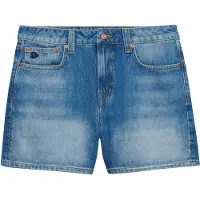 Superdry pour femme. W7110491A Short Mid Rise bleu (26), Casuel, Coton, Denim