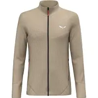 Salewa Puez Waffle Hybrid Polarlite Full Zip Fleece Beige S Homme