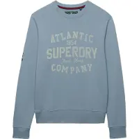 Superdry pour homme. M2014476A Sweat-shirt Coastal Relaxed bleu (M), Casuel, Coton