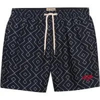 Superdry pour homme. M3010262A Maillot de bain Premium imprimé 15 marine (M), Beachwear, Polister recyclé