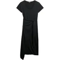 Superdry Slub Wrap Short Sleeve Dress Noir M Femme