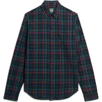 Superdry Chemise vert / rouge / noir