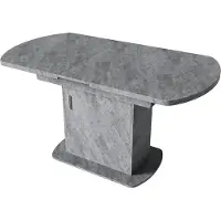EUAKT GmbH Table à manger extensible avec espace de rangement, table basse multifonctionnelle pouvant accueillir jusqu'à 6 personnes, table à manger ovale minimaliste peu encombrante, gris + argent