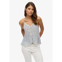 Superdry Vintage Ladder Trim Sleeveless T-shirt Bleu XS Femme