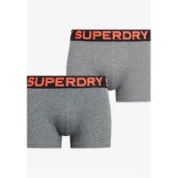 Superdry M3110461a Trunk Boxers 2 Units Gris S Homme
