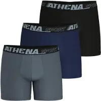 Athena Boxers AIR FIT LONG Pack de 3 hommes - Multicolore - EU M