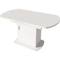 EUAKT GmbH Table à rallonges avec rangement, table basse multifonctionnelle pouvant accueillir jusqu'à 6 personnes, table à manger ovale minimaliste et peu encombrante, blanc et argent