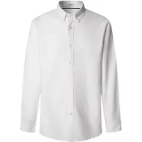Pepe Jeans pour homme. PM3090816 Chemise Cluny blanc (L), Casuel, Coton, Manche longue