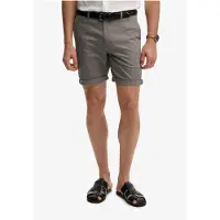 Superdry pour homme. M7110486A Premium Regular Regular Short Chino gris (32), Casuel, Coton