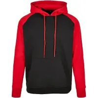 Build Your Brand Basic Raglan Hoodie Noir S Homme