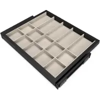 Emuca Hack Organizing Drawer Kit For Cabinets Argenté