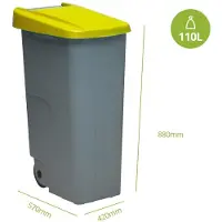 Denox 23450.102 110l Conteneur Avec Roues Transparent Transparent One Size