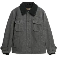 Superdry Homme The Merchant Store-veste en Laine Chore Gris Foncé Taille: L