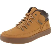 Timberland Bottes Davis Square MID, lacets, pour hommes, couleur marron, style décontracté