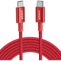 Anker Nouveau câble USB-C vers USB-C en nylon, 100 W (3 m), rouge