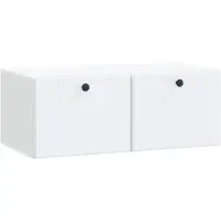 Syfax Meuble TV mural 78,5 x 41 x 30 cm Blanc Bois d'ingénierie