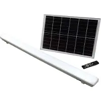 Silamp Réglette Solaire LED 120cm 18W IP65 CCT (Panneau Solaire + Télécommande Inclus) - 3000K/4000K/6500K