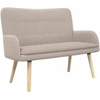 vidaXL Sofa 2 places Gris clair 115 x 61 x 87 cm Bouclé